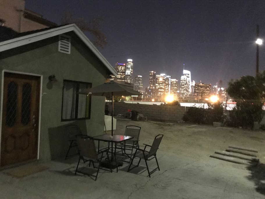 Night view of downtown LA skyline!