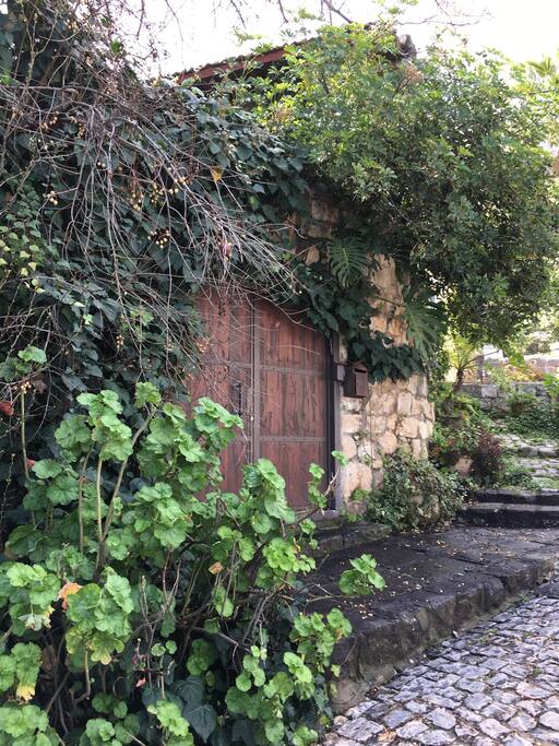Quaint door reflects the feel of this small town.