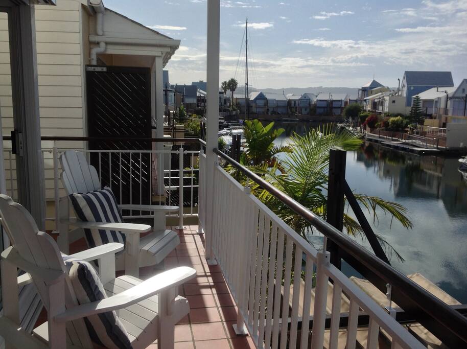 View from the balcony overlooking the marina.