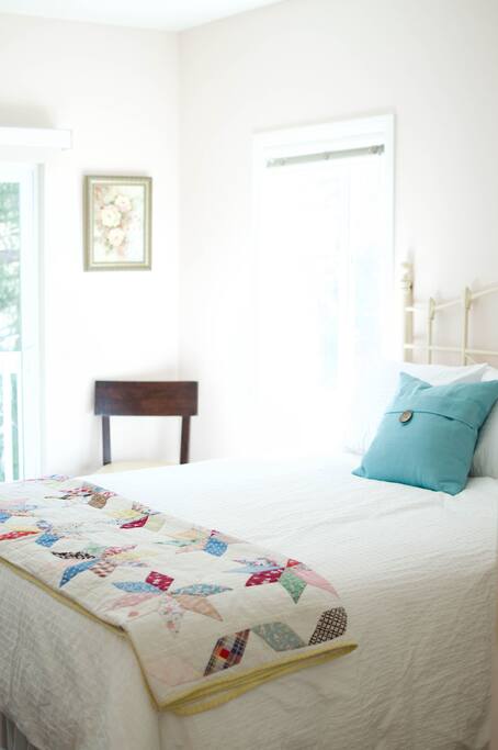 The Rose Room has a queen size bed