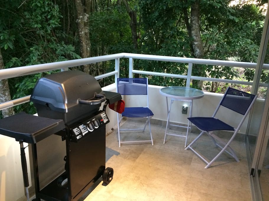 Balcony with Propane Barbecue and Bistro set
