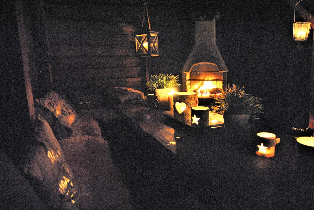 Cosy fireplace for outside