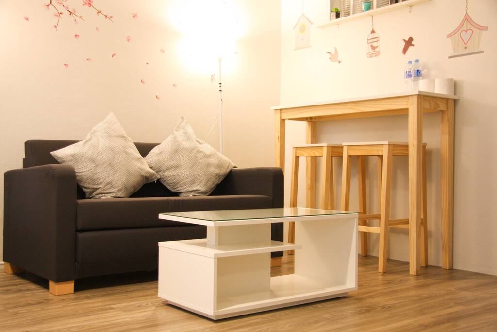 Sofa bed and dinner table