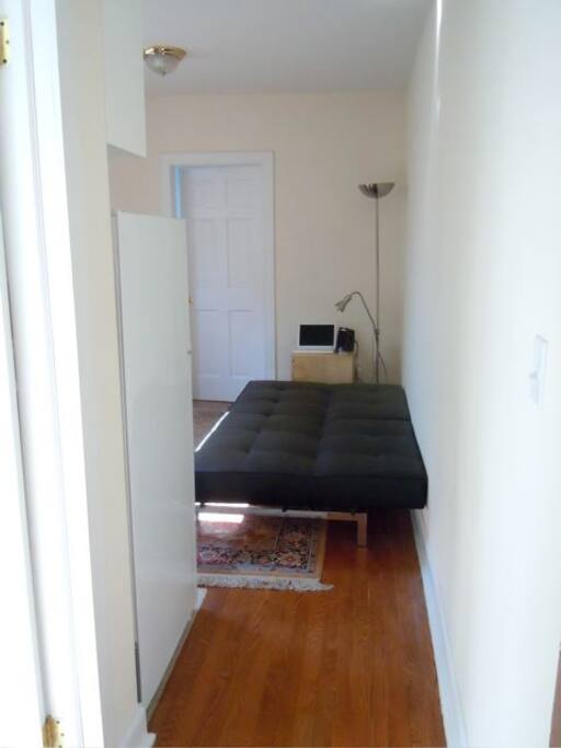 View from your room with couch folded down
