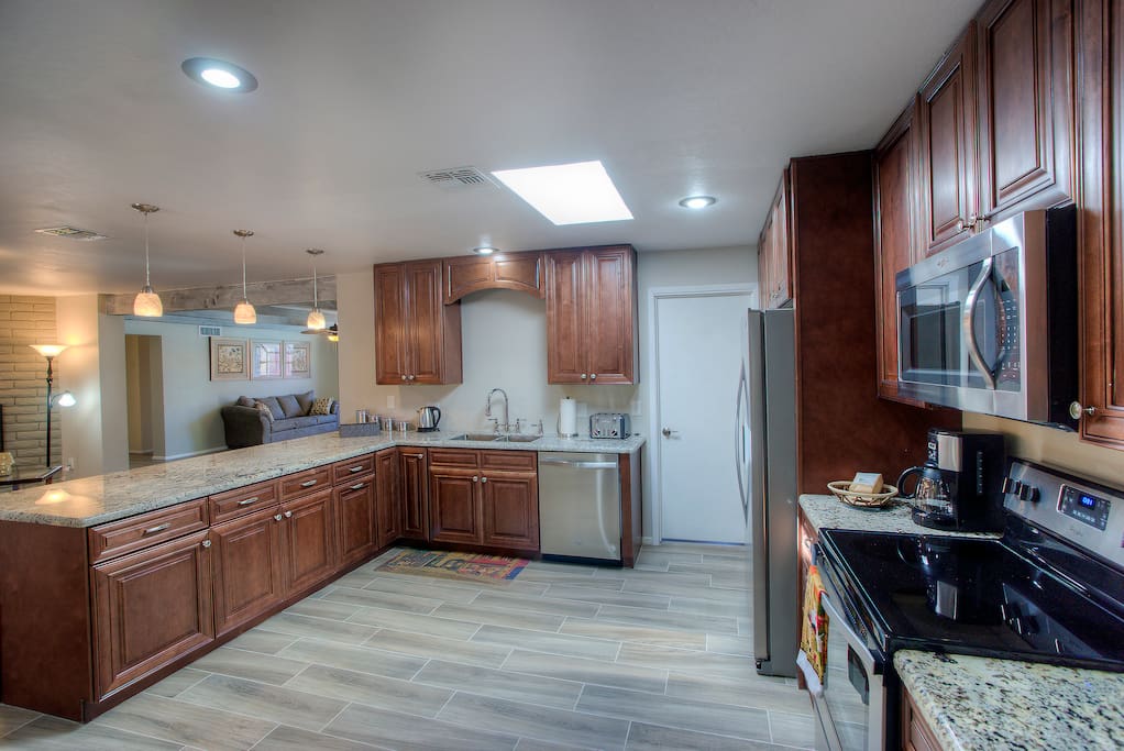 Inside of Large Open Kitchen