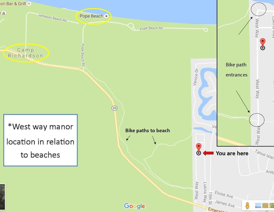 Location to beaches and bike paths