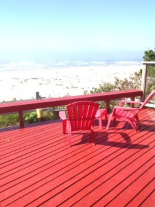 Overlooking the sand