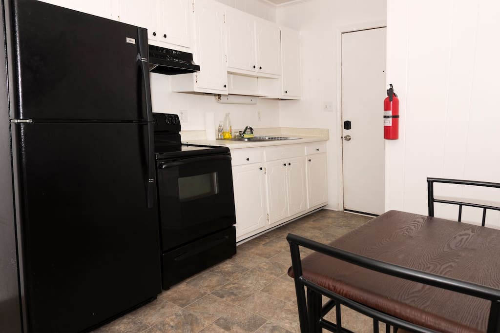 Eat-in kitchen with a microwave (not pictured)