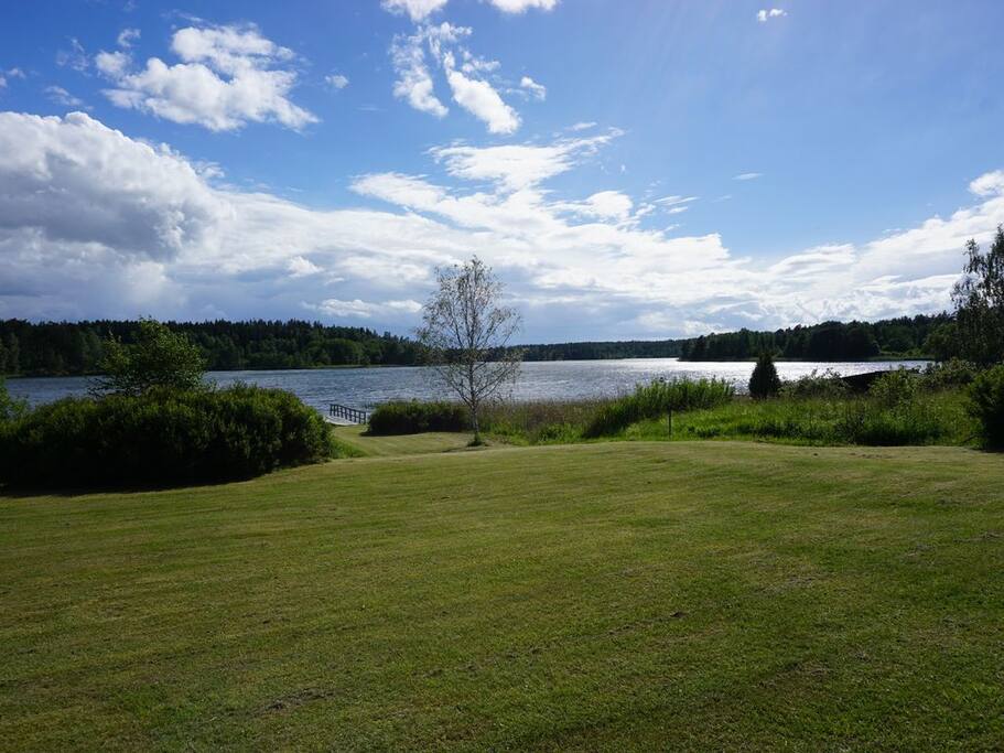 View from the lower lawn towards the lake
