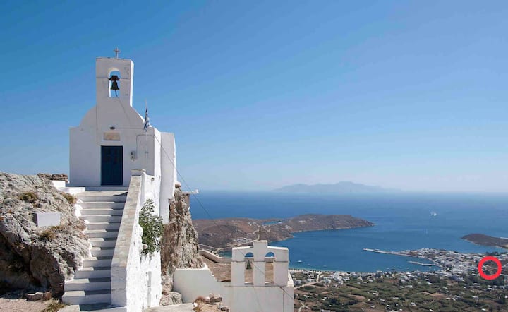 Two terrace beach house with best views on Serifos