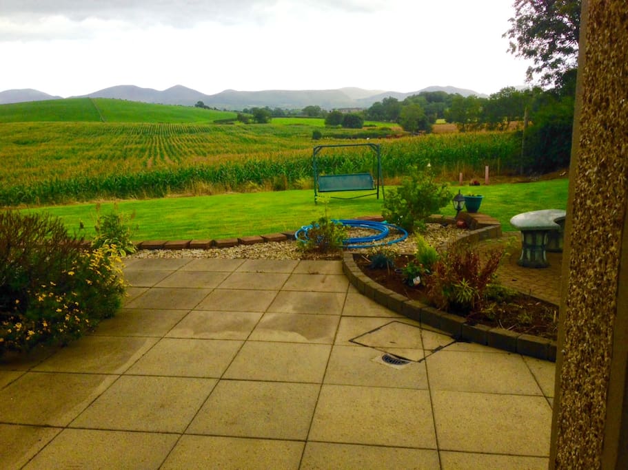 Back garden and views of the Mourne Mountains