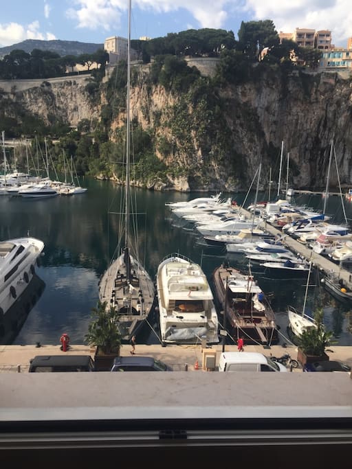 Vu dégagée sur le port de plaisance de Fontvieille.