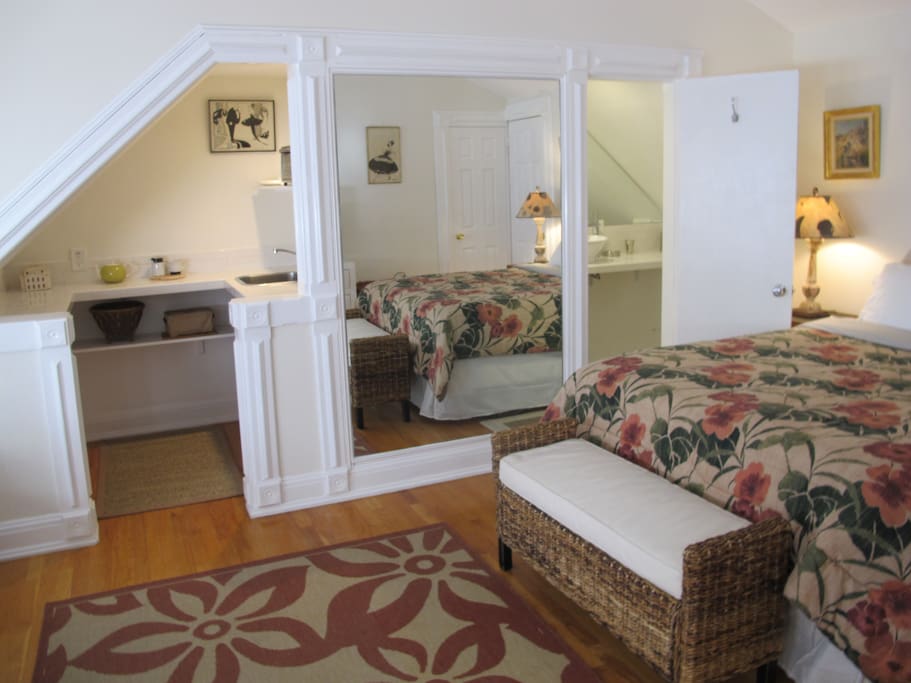 Our bed and entrance