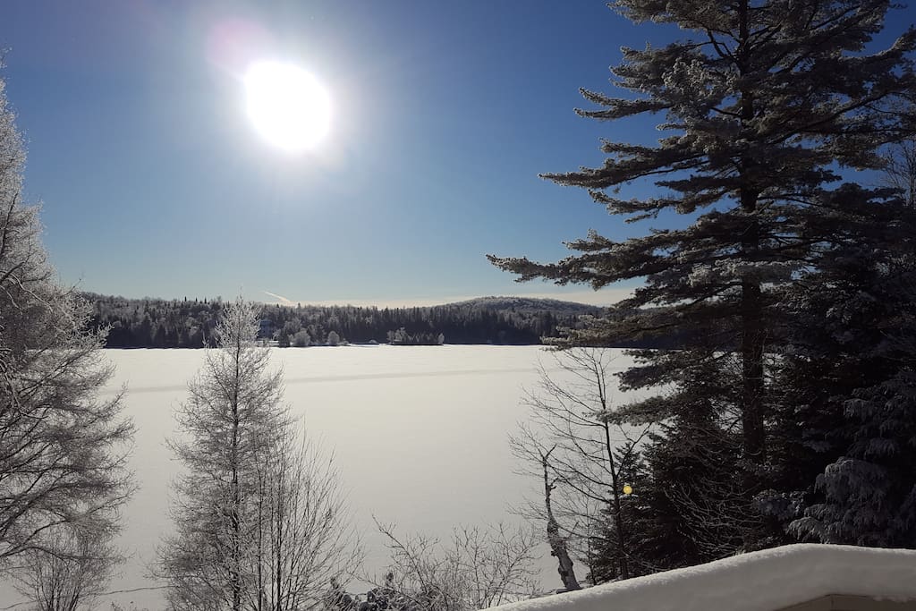 Winter view over the lake