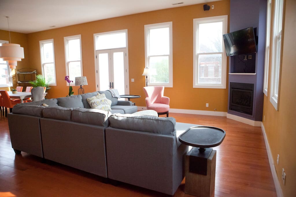 There is one (smart) television in the Loft; housed in the Living Room.