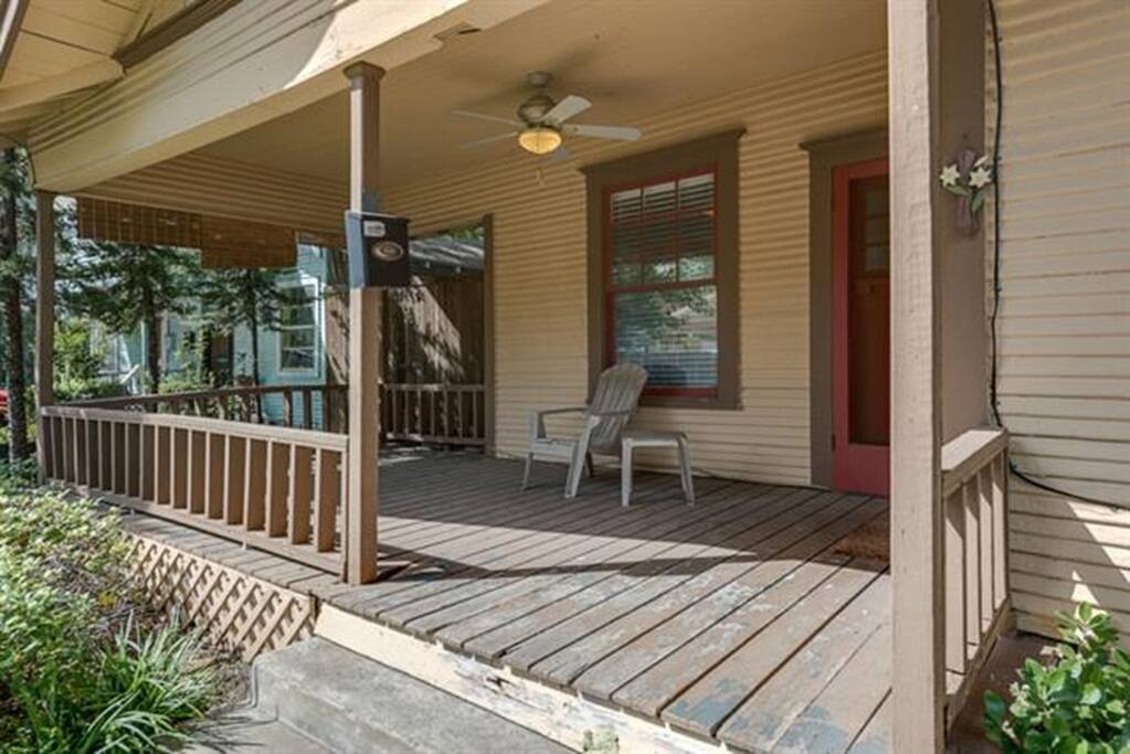 Front Porch to Relax and Kick Back.
