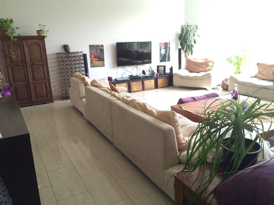 Our huge TV lounge with an international television package with all the latest movies and box sets if you fancy escaping from the outdoor summer heat. The sofas are super comfortable and are big enough to comfortably seat over ten people.