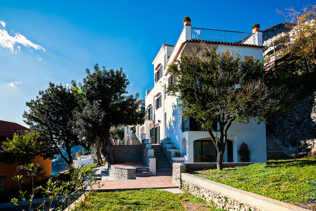 view of the Villa from the garden