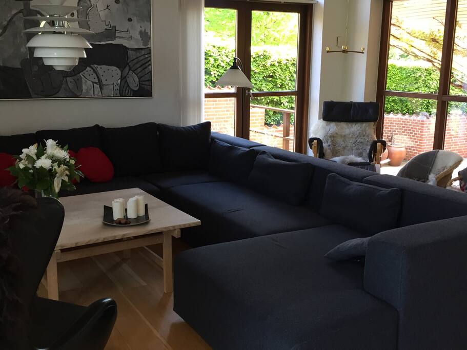 Livingroom with a big cautch