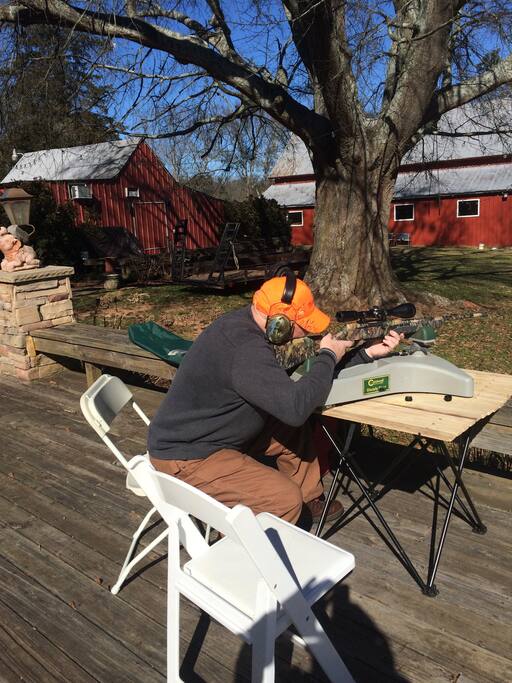 Shooting off the back deck of the Hall!