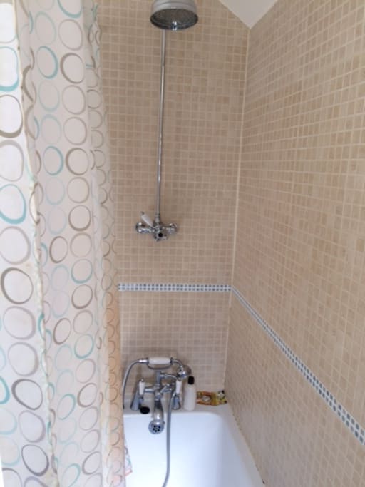 Shared bath / shower room directly opposite your room.