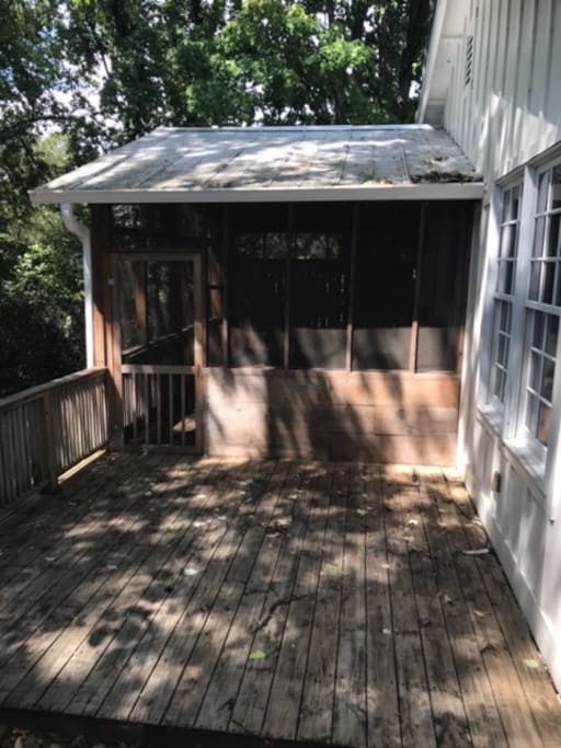 Back porch with private entrance
