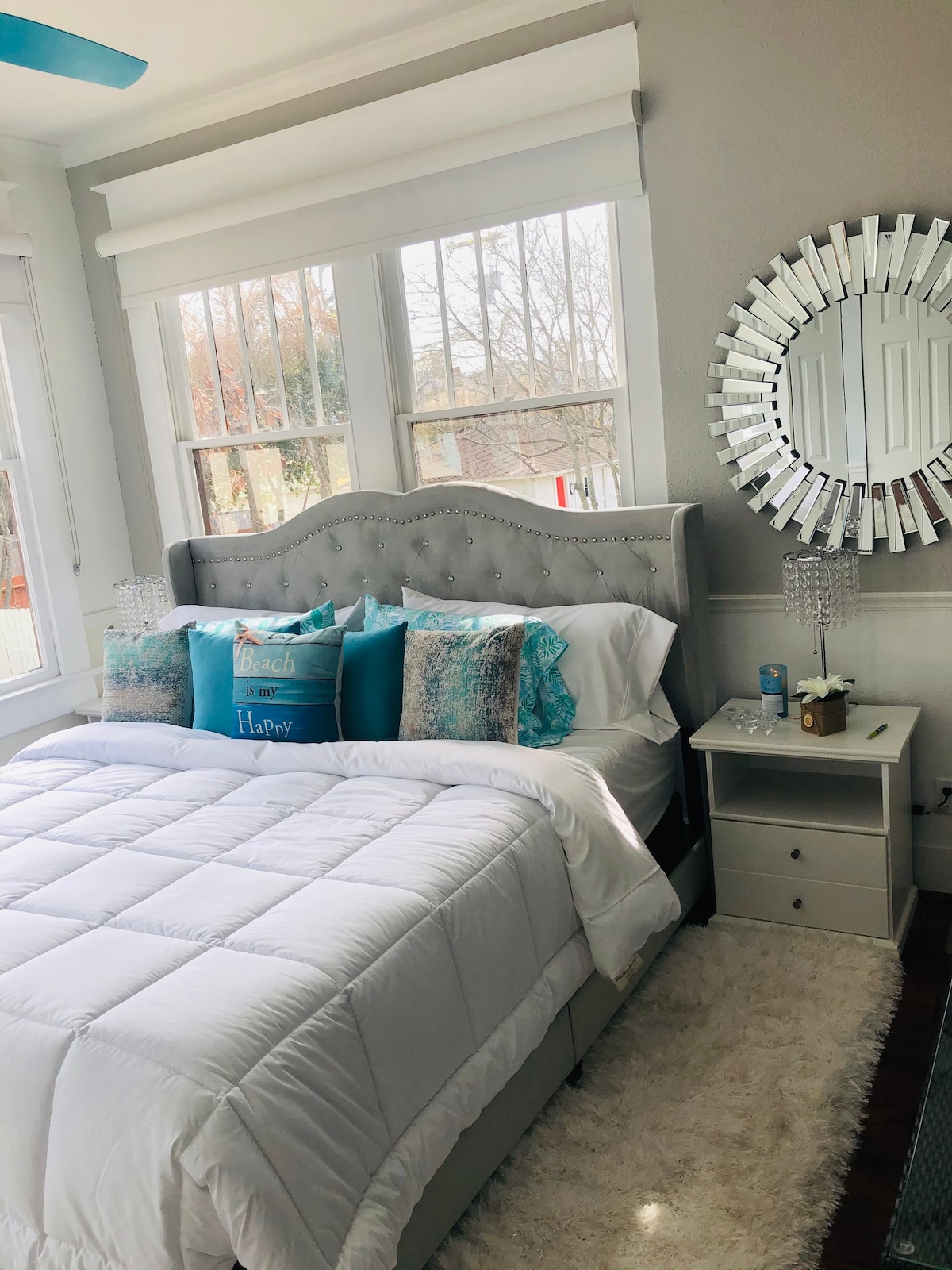 Master bedroom with a view