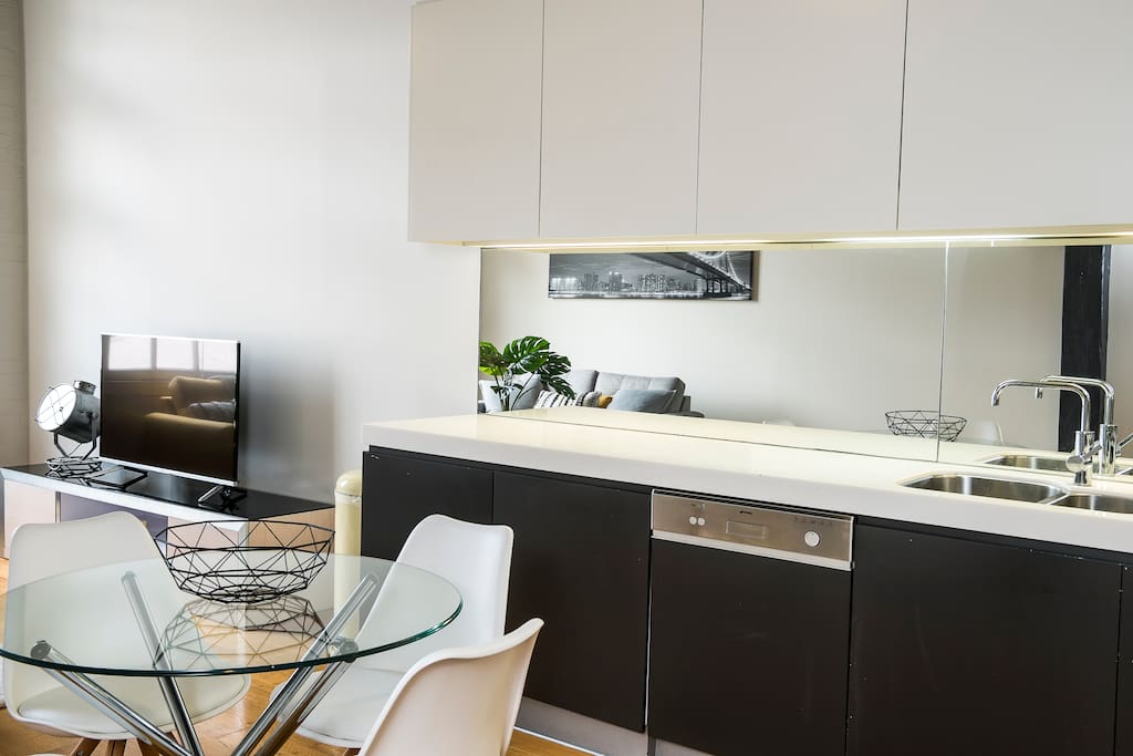 Open plan kitchen space