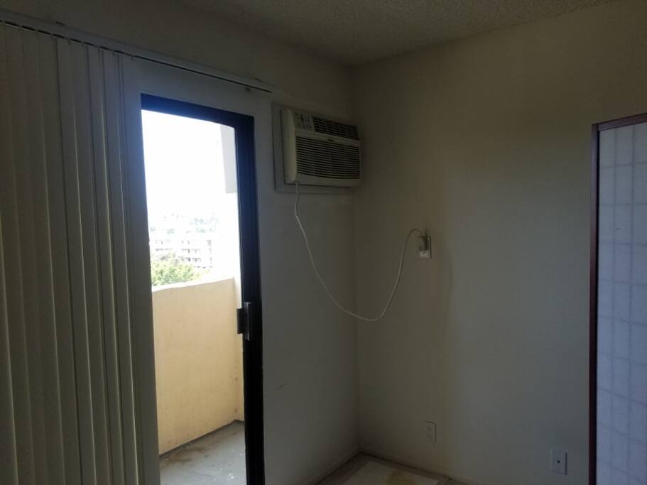 Living room is directly connected to the balcony.