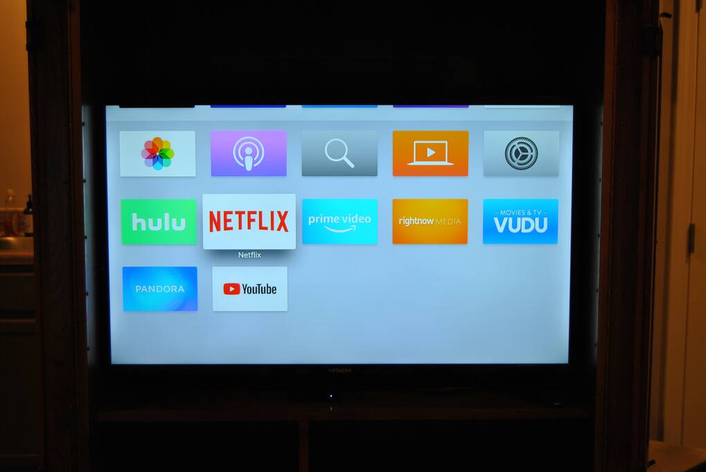 40 inch TV with WiFi streaming: Netflix, Amazon, and Hulu