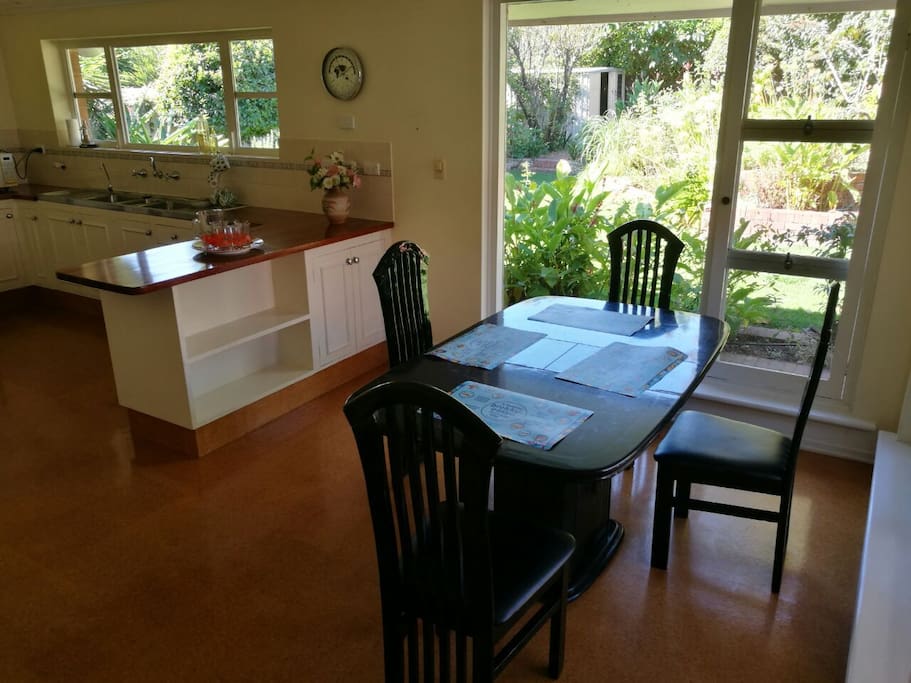 kitchen and dining