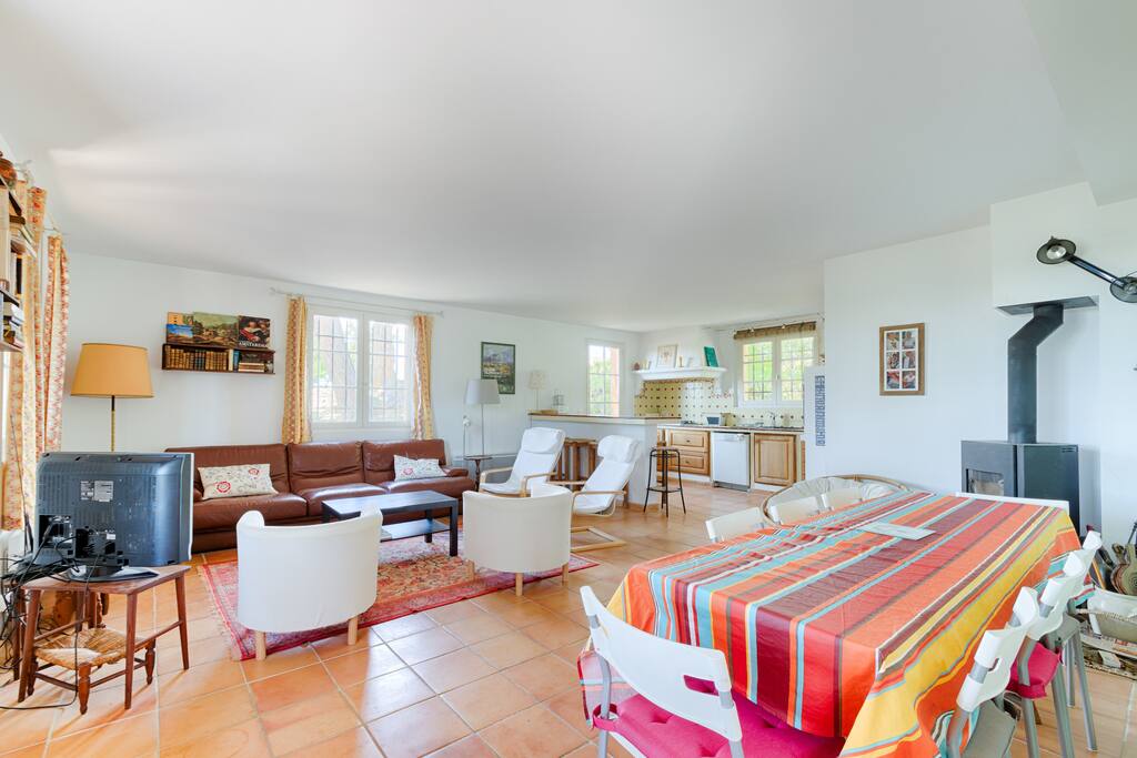 Living room and dining area