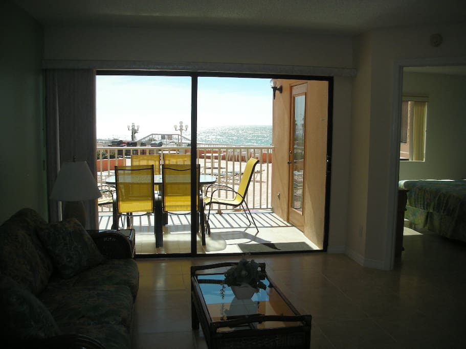 View from inside the condo to Gulf of Mexico
