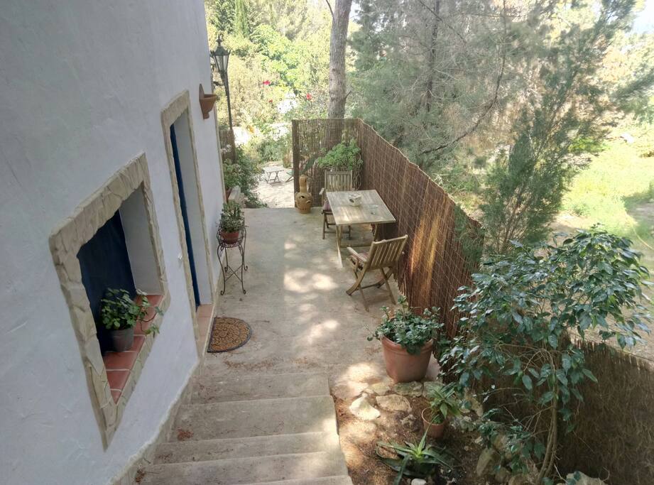Su terraza privada