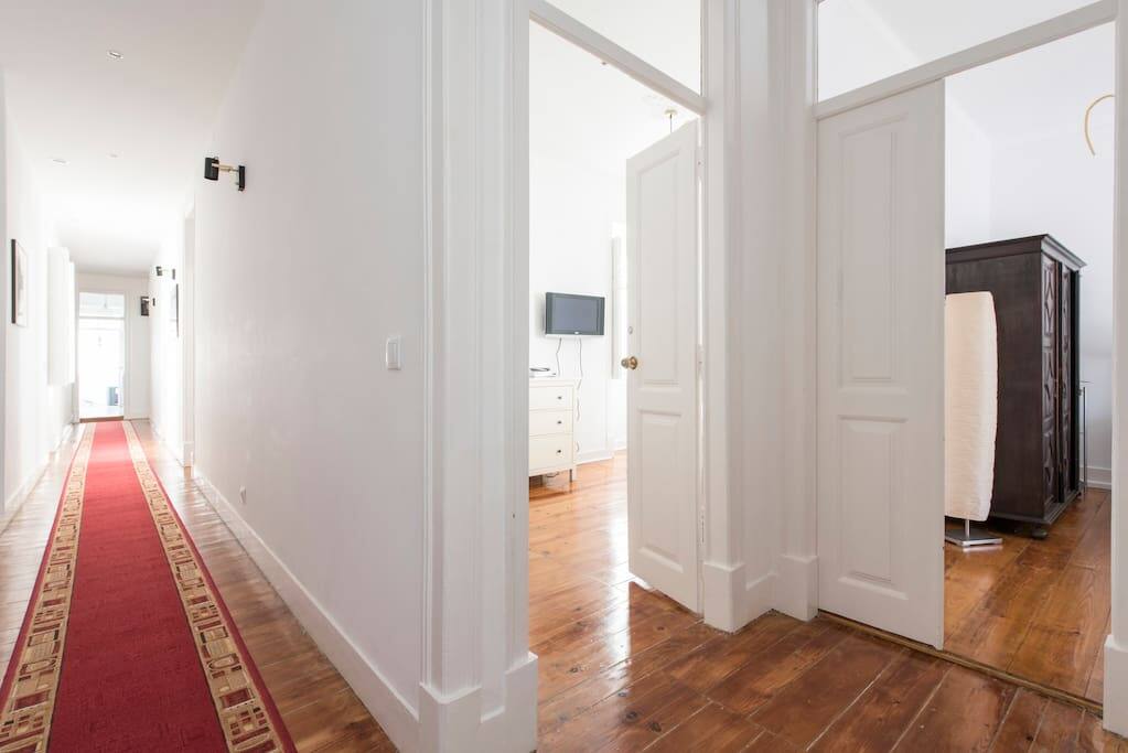 Hall seen from the living room