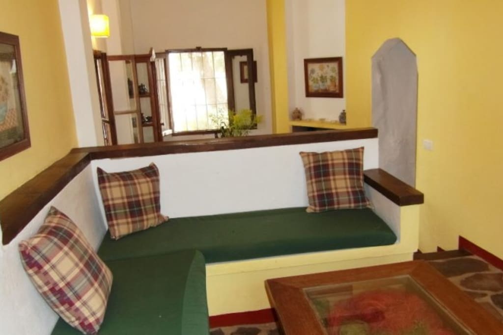 At the rear of the house the lounge and dining area.