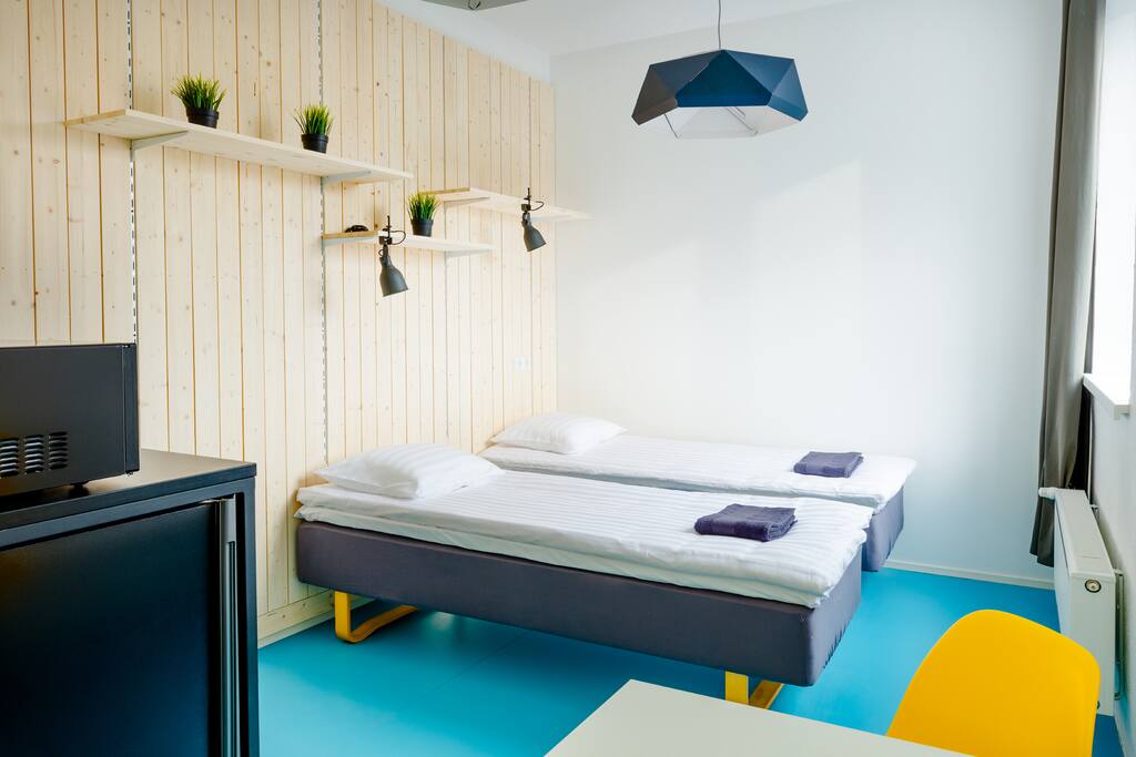 A comfortable twin bed option.