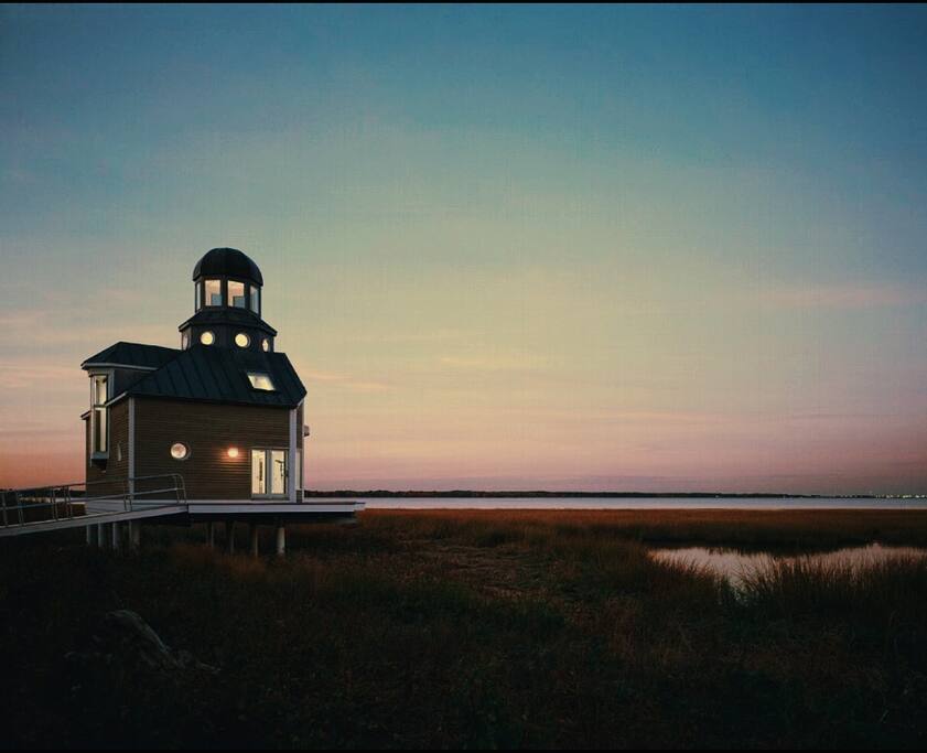 Twilight photo taken at low tide