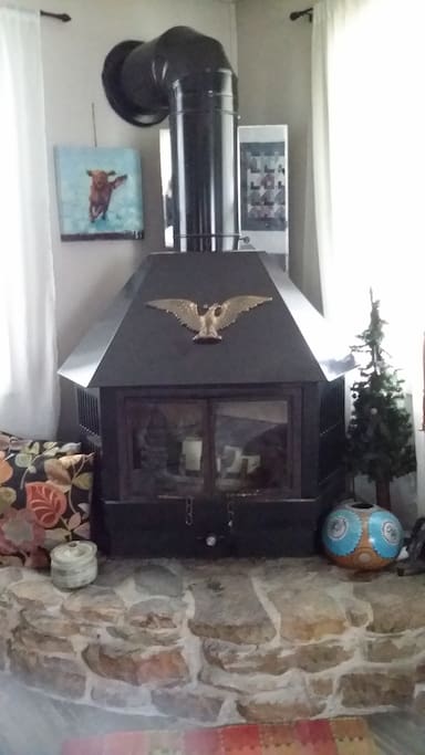 Wood burning fireplace for cold days