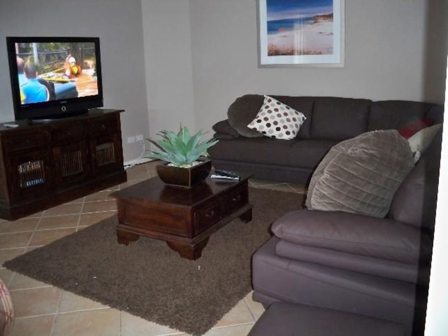 Lounge with woodburner