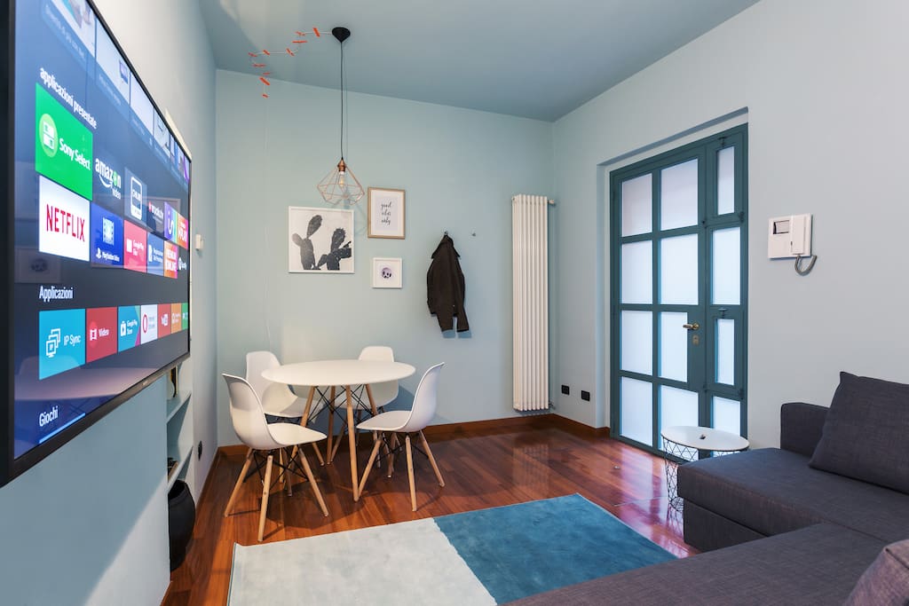 The living room | dining table & double sofa bed