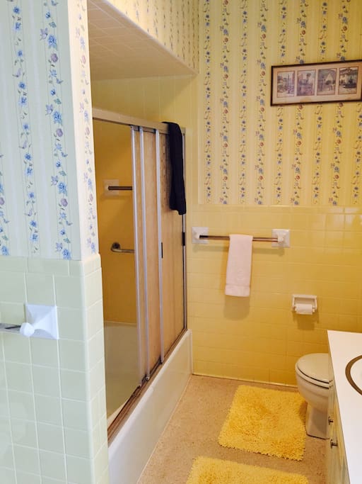 Lovely bathroom down the hall!