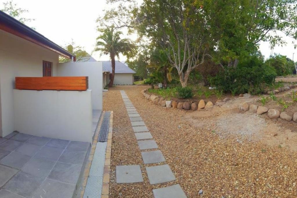 Garden in front of Apartments