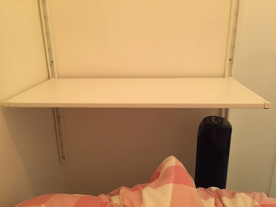Along with drawers underneath the bed to shelf your clothes, there is a desk where you can work quietly in isolation if you desire. A fan is also provided for you to add extra comfort on those hot Hong Kong summer days.