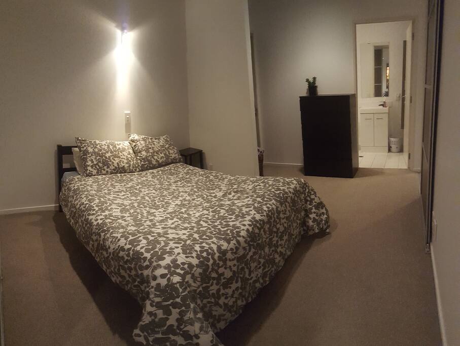 When closed, the two solid sliding doors into the bedroom can also block out all outside for any sleepers preferring that!