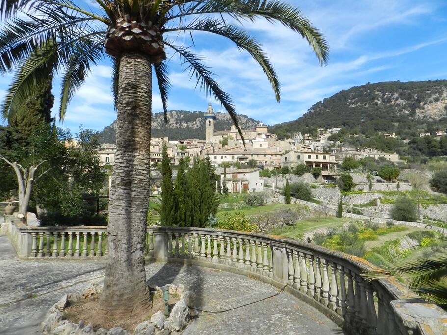 Blick von Haus Palmeras auf Valldemossa
