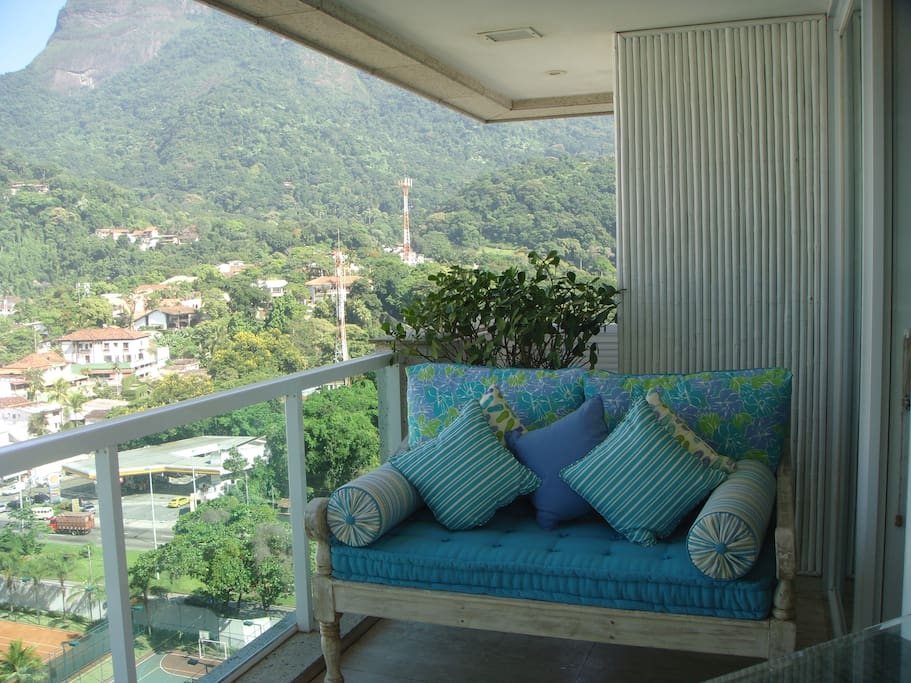 Terrace with mountain view
