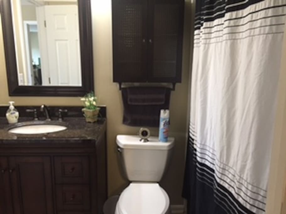 Jack-n-jill bathroom, accessible from two upstairs bedrooms.