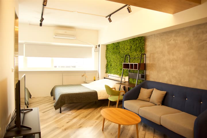 城市綠洲-CityOasis 5分鐘即到Taipei main Station兩張雙人床x獨立衛生間