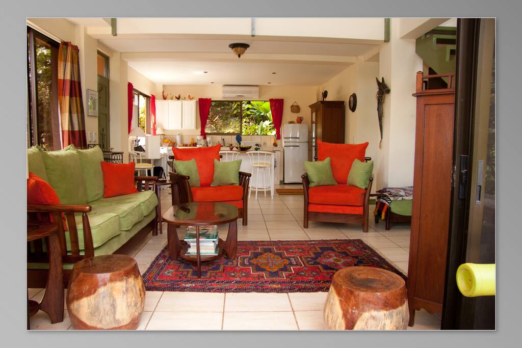 Looking in to living room and kitchen